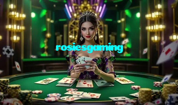 rosiesgaming casino presented on mobile device in Pakistan with slots and live games